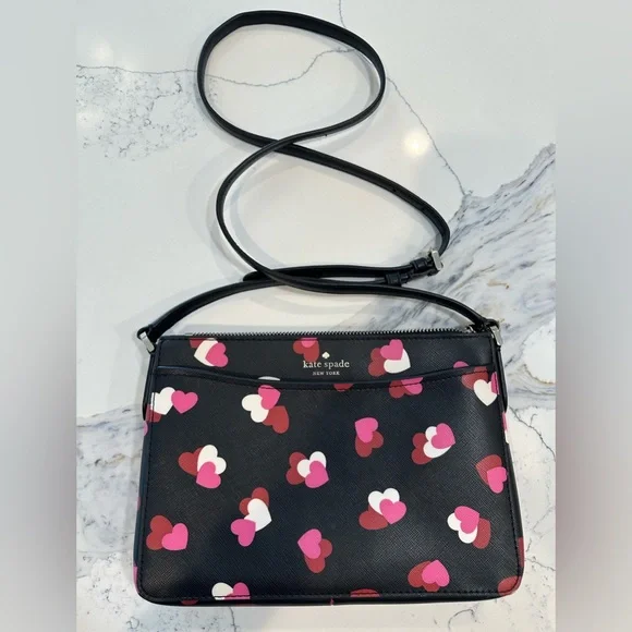 Kate Spade Flutter Hearts Crossbody Purse Bag - Picture 3 of 7
